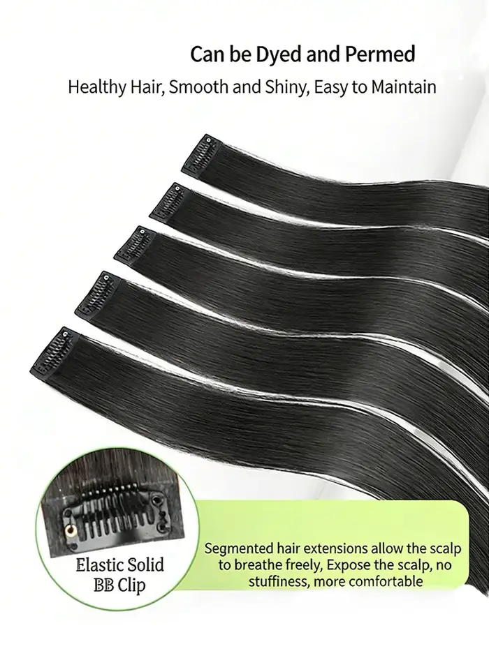 Extensions de cheveux à clipser de 60 cm