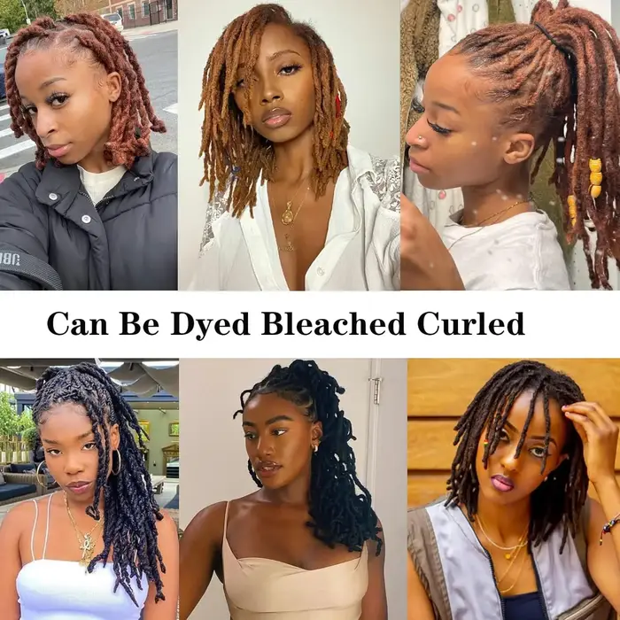 8-14 pouces Locs Dreadlock Extension cheveux humains avec extrémités bouclées 100% Permanent Huamn Hair Loc