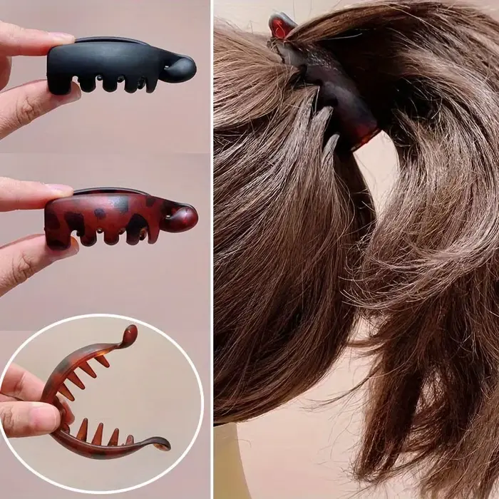 4 pinces à cheveux banane
