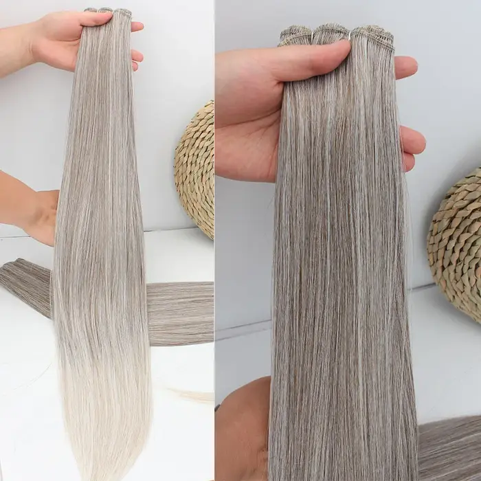 Extensions capillaires synthétiques lisses Bio, faux mèches en Fiber résistante à la chaleur, ombré 