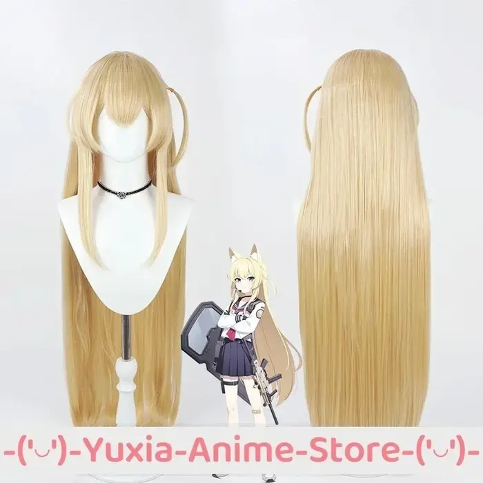 Perruque de cosplay Kurumi Blue Archive avec oreilles et bonnet