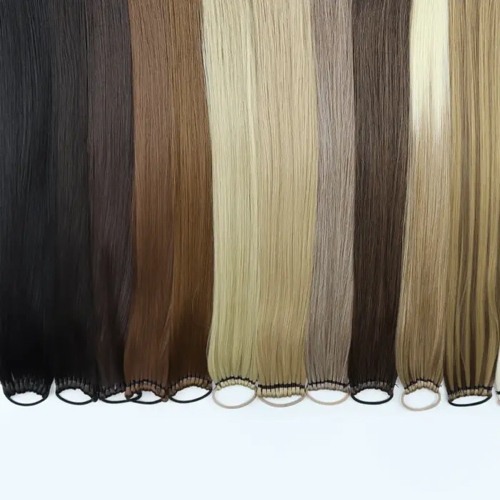 Extensions synthétiques queue de cheval 24 pouces, postiche tressée naturelle noire, postiche longue