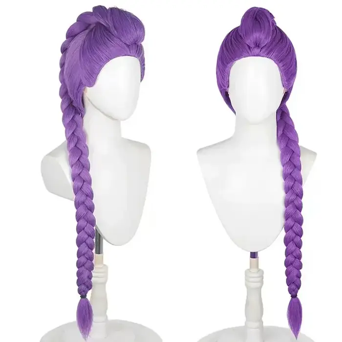 Perruque de Cosplay violette Rumi, personnage de dessin animé amélioré de haute qualité, perruques s