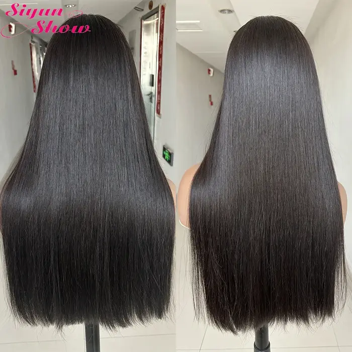 Perruque Bob Naturelle Brésilienne, Cheveux Lisses, HD, 15A, Super Double Proximité