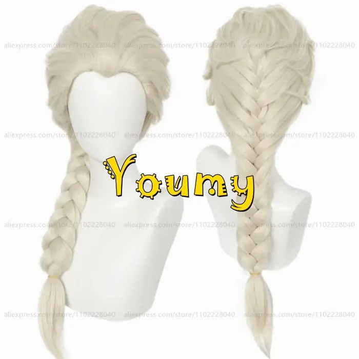 Perruque Anime Princesse Elsa pour Femme