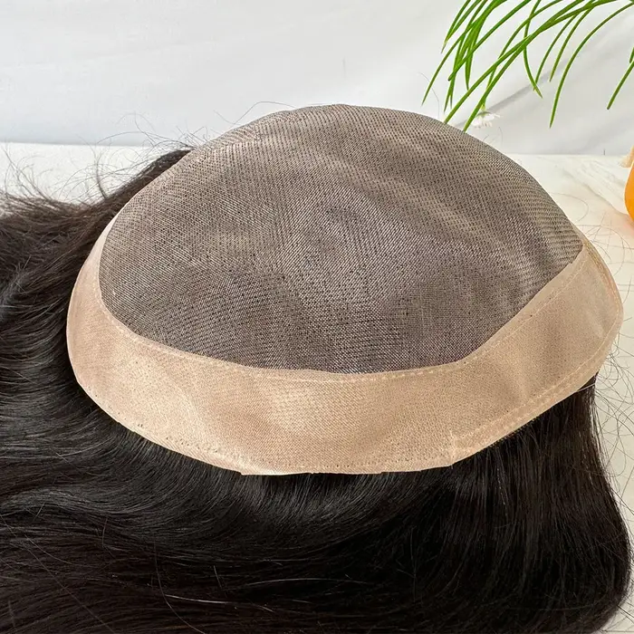 Perruque indienne en cheveux humains pour hommes