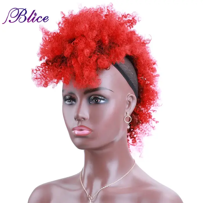 Blice – Extensions de cheveux Mohawk courts et crépus bouclés