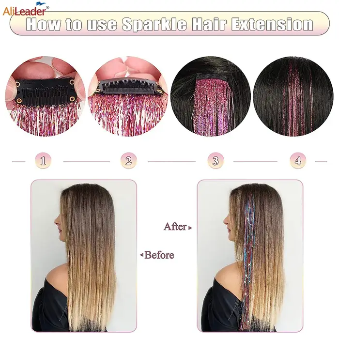 Extension de cheveux à clipser pour femmes