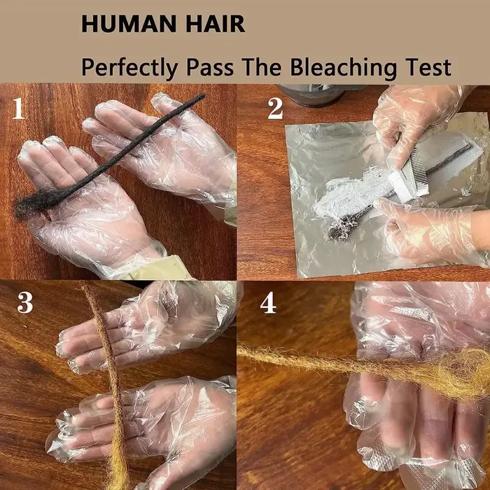 Extensions de dreadlocks en cheveux humains colorées de 4 à 30 pouces