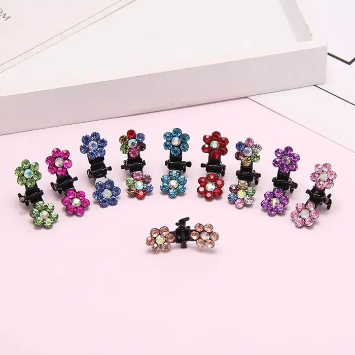 Mini pince à cheveux en cristal pour filles
