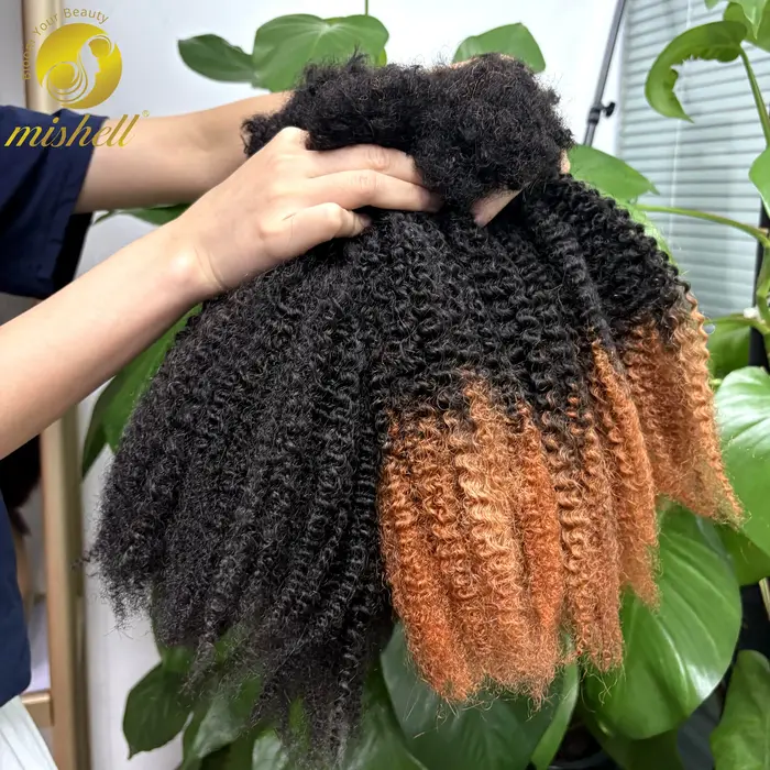 Extensions de cheveux humains bouclés afro ombrés en vrac sans trame