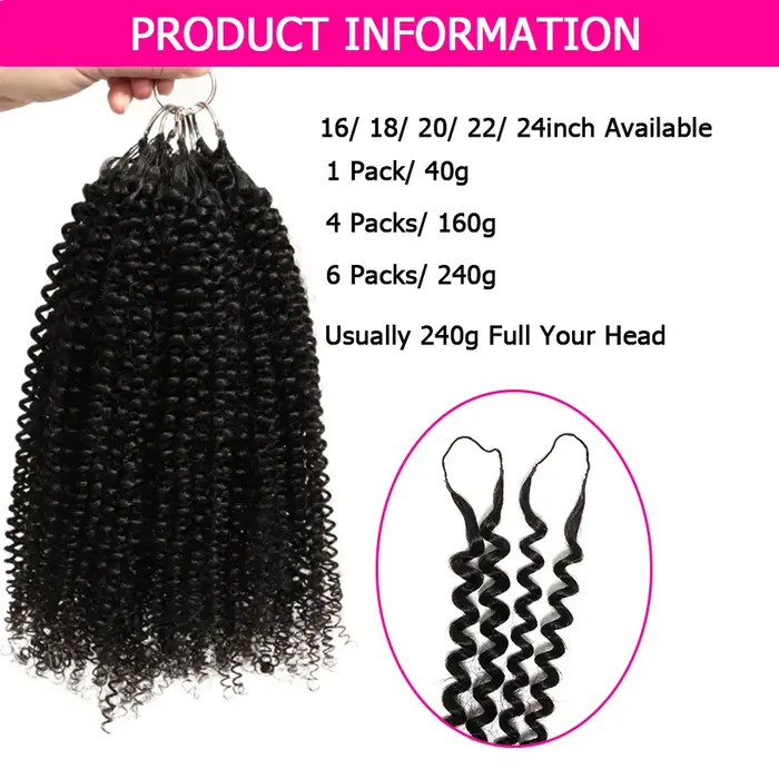 Extension de cheveux humains au Crochet