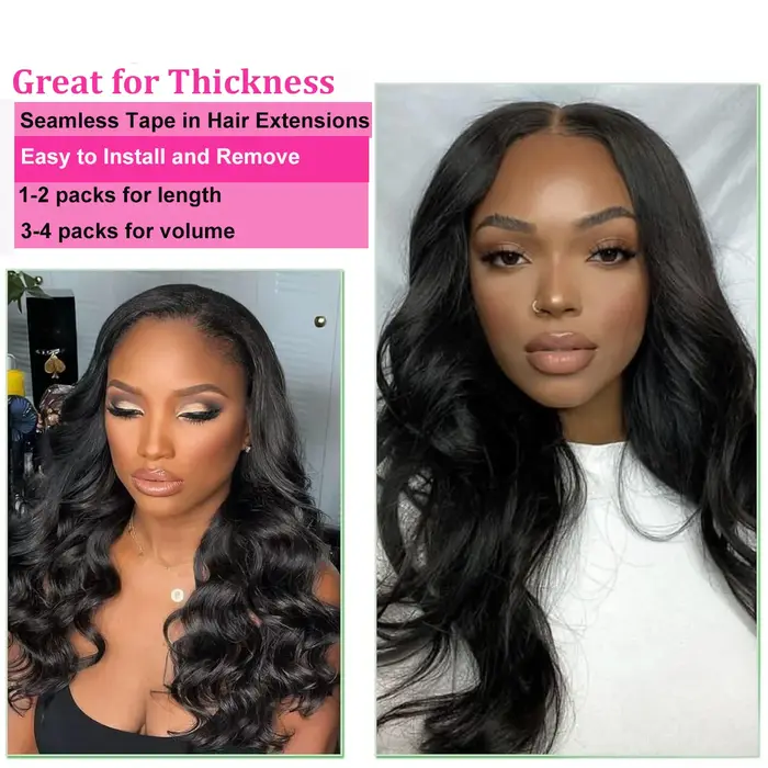 Extensions de cheveux naturels Remy Body Wave
