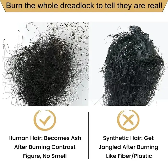 Extensions de Dreadlock cheveux humains pour hommes femmes tresses au Crochet