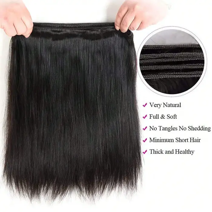 Cheveux humains 36 40 pouces os droit