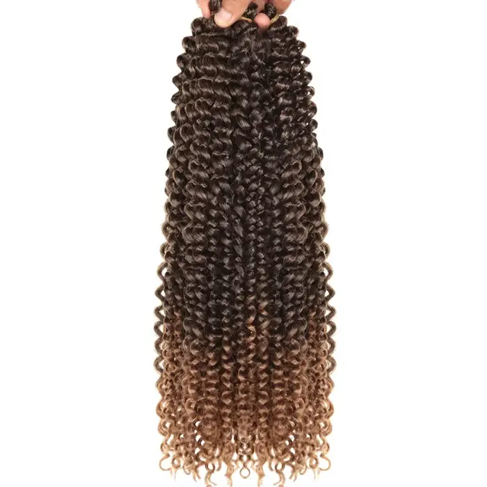 Extensions capillaires synthétiques longues au Crochet, tresses ondulées, style bohémien, torsadées 