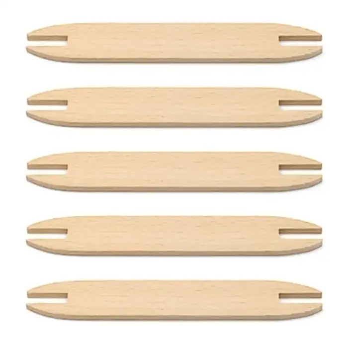 E8BD 5PCS Sticks tissage en bois 6 pouces 11,8 pouces tissage long