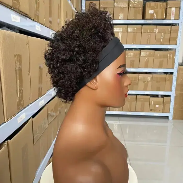 Perruques complètes en cheveux humains bouclés crépus de haute qualité