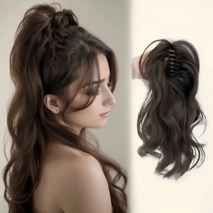 Extensions capillaires synthétiques courtes ondulées de 12 pouces
