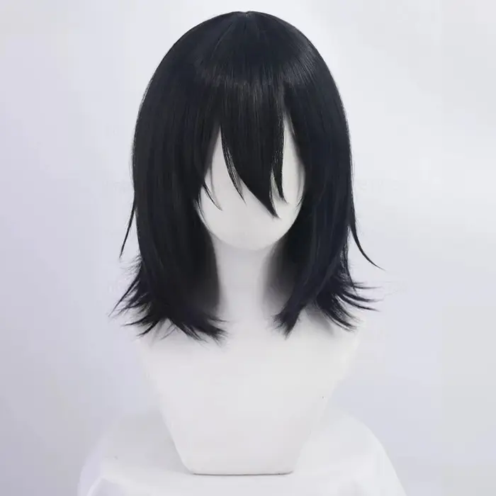 Perruque de cosplay Anime Fyodor Dostoevsky, noire, avec cuir chevelu simulé, cheveux résistants à la chaleur, perruques Fyodor D Dostoevsky