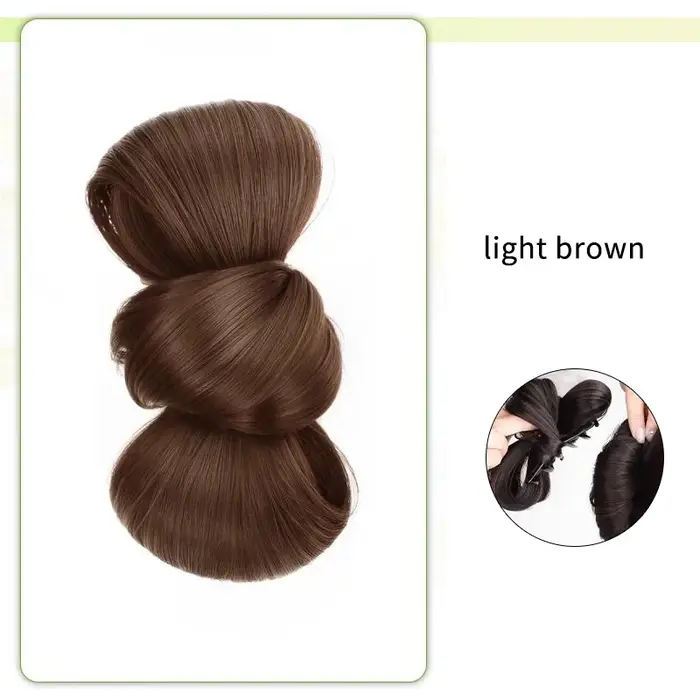 Chignon synthétique queue de cheval perruque moelleuse pince fête habiller accessoires de cheveux fa