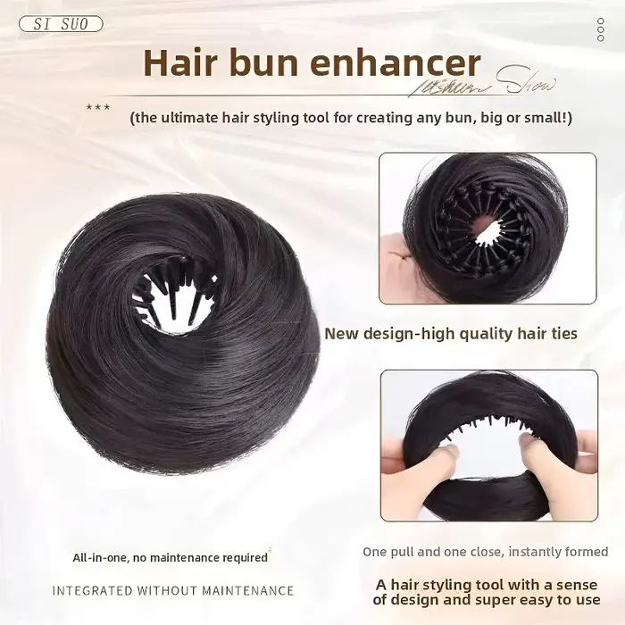 Chignon synthétique magique avec Clips élastiques circulaires