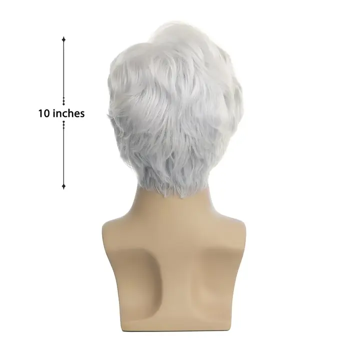 Perruque synthétique courte noire pour hommes