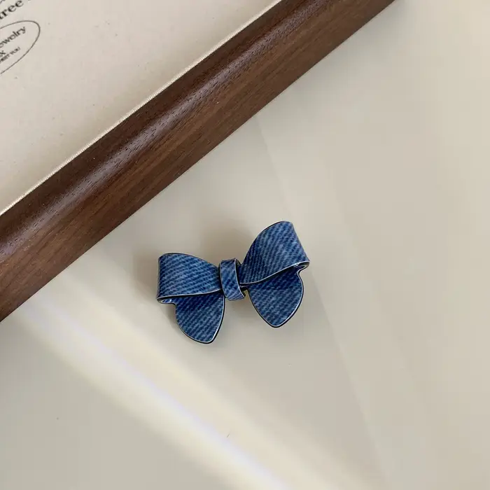 Pince à cheveux série Denim bleu