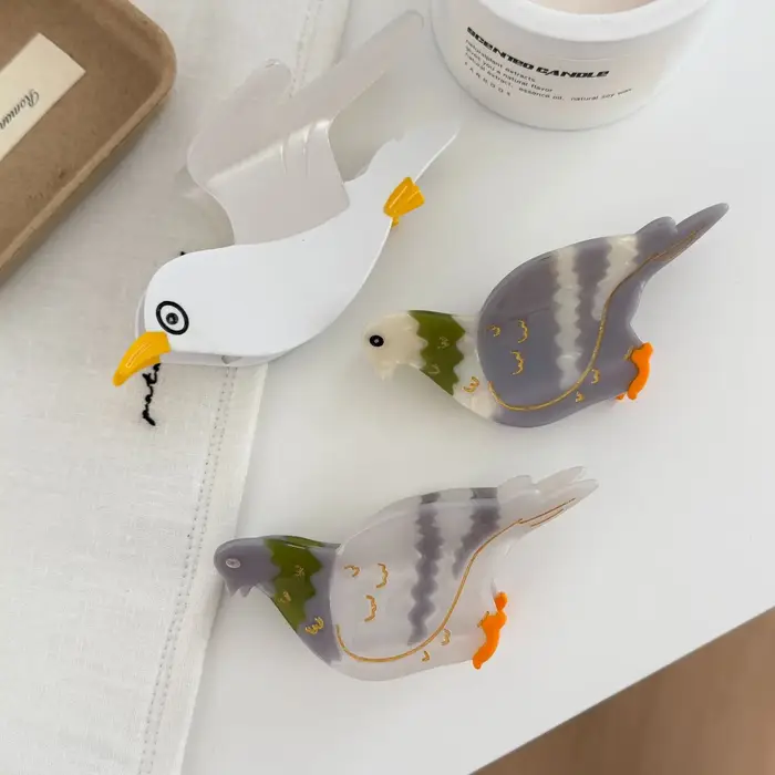 YJL 2026 NOUVEAU Pince à Cheveux Créative Série Oiseaux (Pigeon