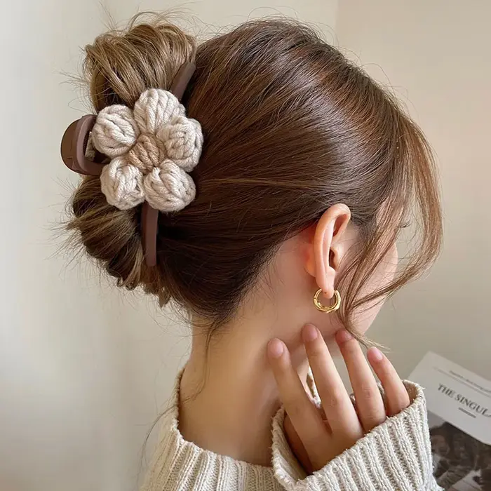 Wars IKA-Pince à cheveux en laine rétro pour femme