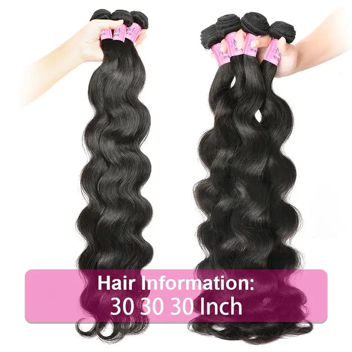 Tissage en lot péruvien 100% naturel Body Wave-UNice Hair, cheveux vierges, extension capillaire, 30