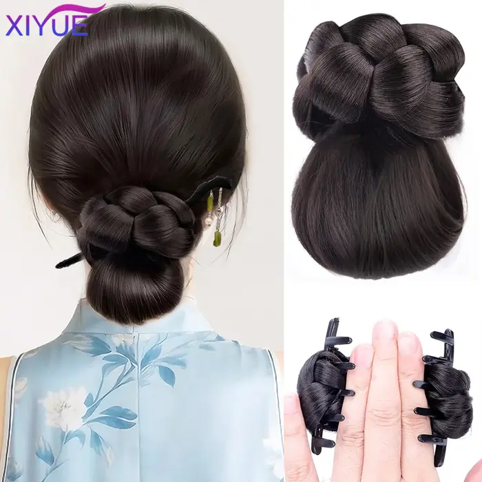 Coiffure synthétique à boucle avec pince à griffes