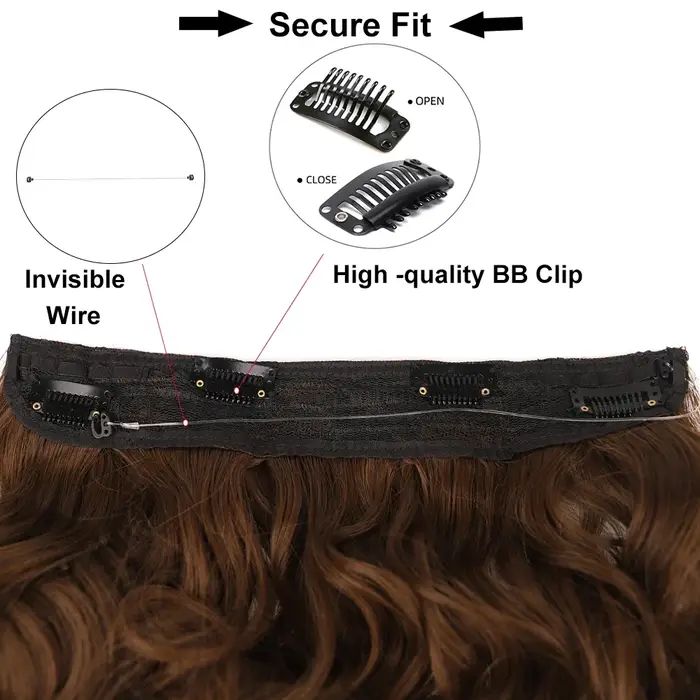 Extensions de cheveux synthétiques invisibles
