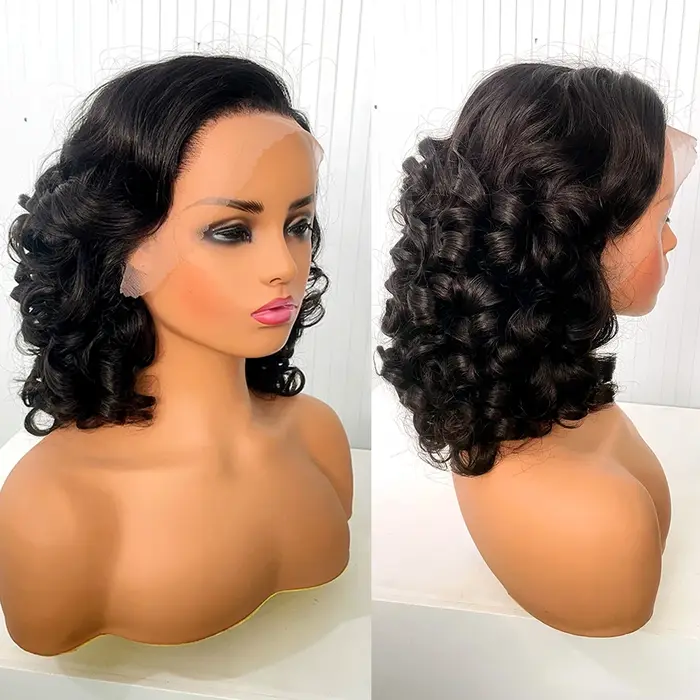 Perruques de cheveux humains de donateur brut 12A 13x4 HD dentelle frontale 250% densité non transfo