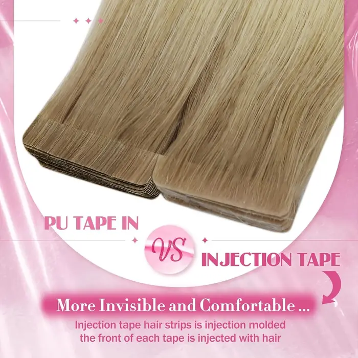 Injection Tape-in Extensions de cheveux 100%