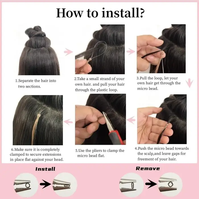 Extensions de cheveux humains 100% de qualité supérieure