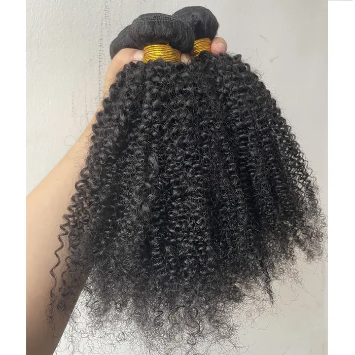 Extensions de cheveux humains brésiliens vierges bouclés afro