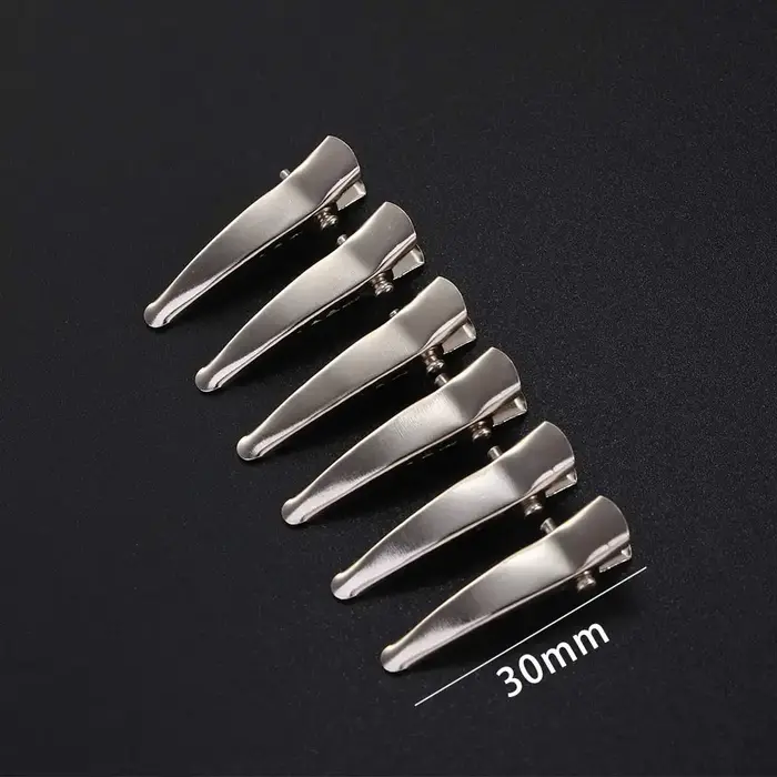 Épingle à cheveux alligator à une broche avec dents vierges, bijoux de réglage, base exécutive pour