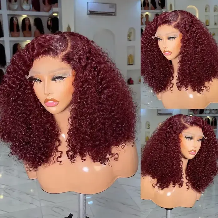 Perruque Lace Front Wig synthétique bouclée caution-99J