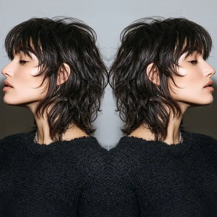Perruque courte et droite noire naturelle pour femmes