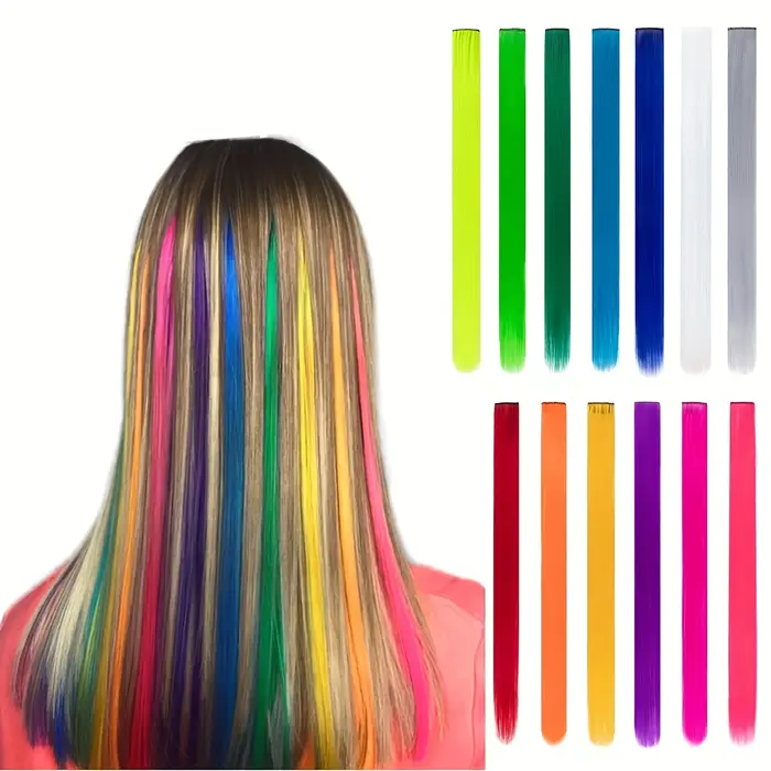 Extensions capillaires synthétiques lisses à clips