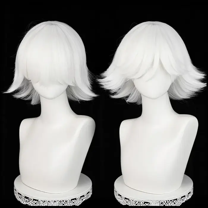 Mi Zu Ki Cosplay perruques courte blanc Mizuki