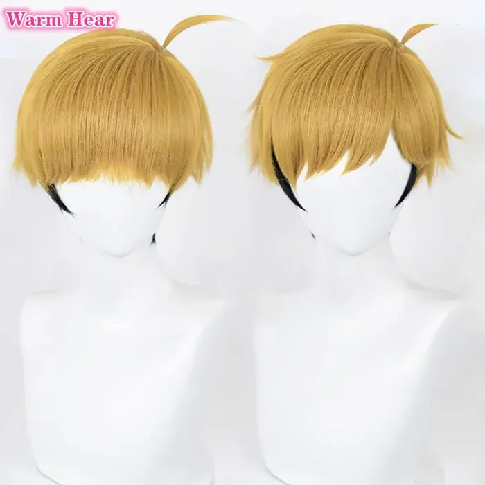 Perruque de Cosplay synthétique de haute qualité, 30cm, No.7 Miya Atsumu, perruques de fête résistantes à la chaleur + bonnet de perruque