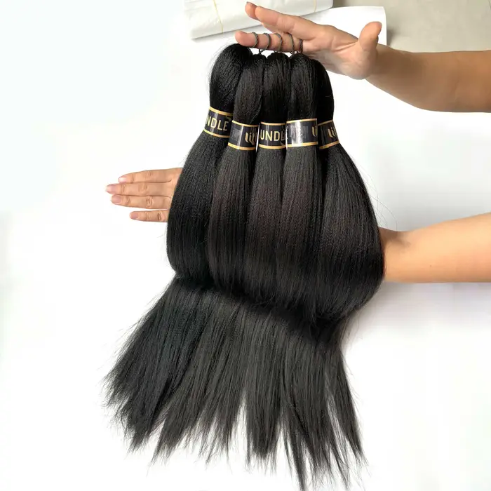 Extensions de cheveux synthétiques tressées faciles pour femmes