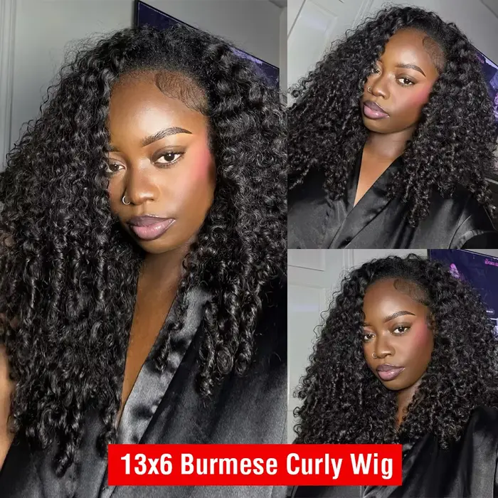 300% Wear And Go 7x5 birman bouclés sans colle perruques cheveux humains 13x6 HD dentelle frontale perruque vraie