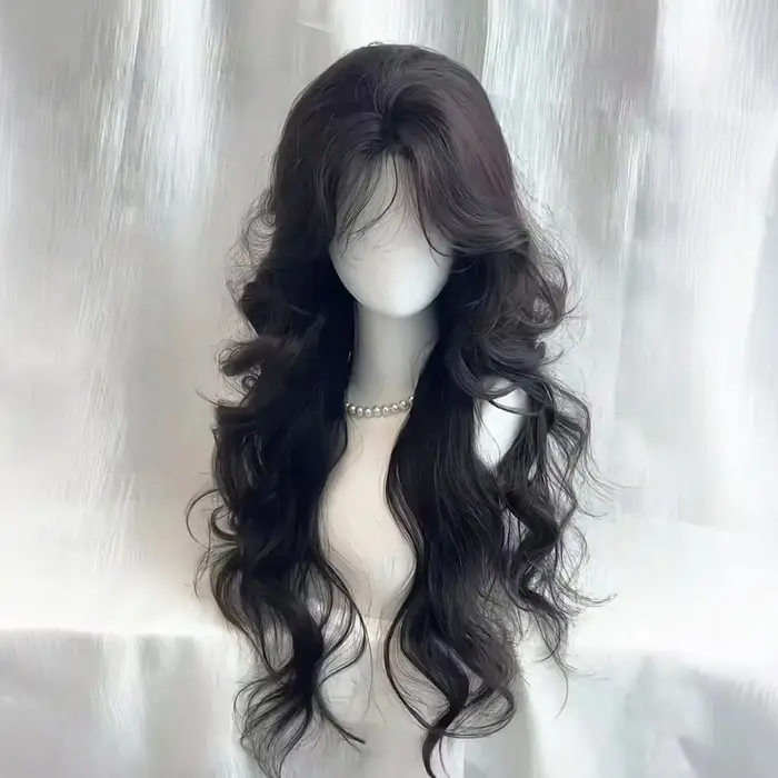 Perruque noire Lolita pour femmes
