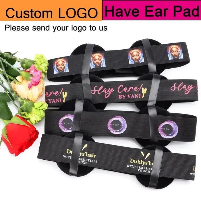 Bandes élastiques pour perruque avec Logo personnalisé