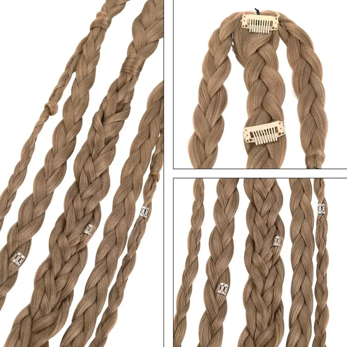 Extensions de cheveux tressés synthétiques pour hommes
