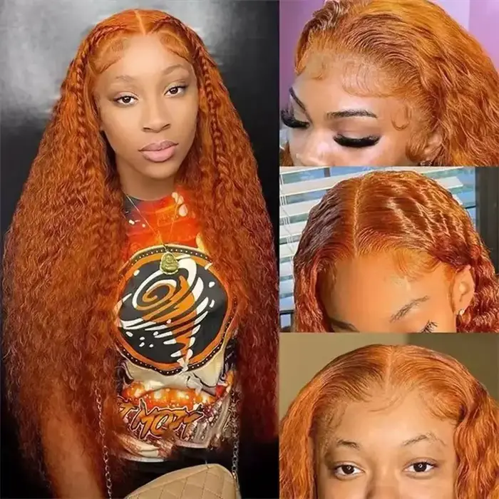 Perruque Lace Front Wig synthétique bouclée et longue