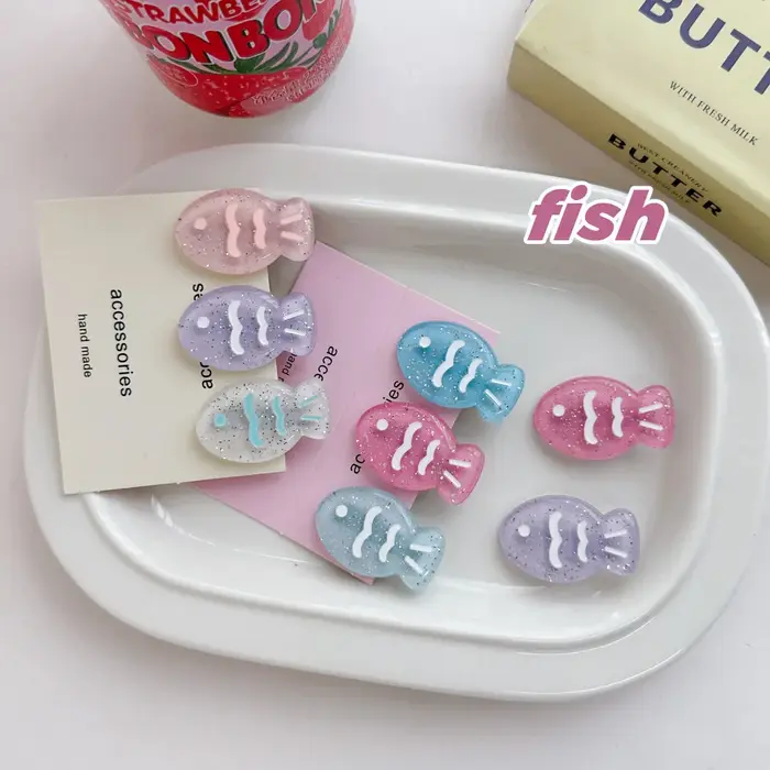 NC – pinces à cheveux colorées petit poisson
